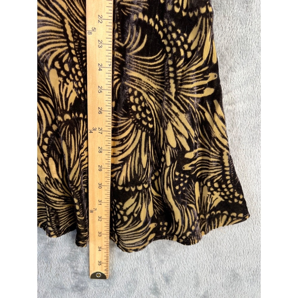 Free People Ellie Burnout Velvet Mini Dress Small Black Brown Boho - Picture 5 of 11
